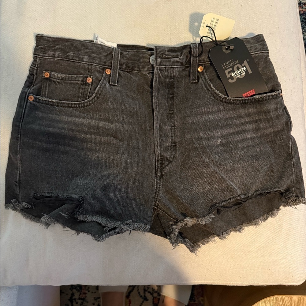 Levi's Women's 501 Charcoal Black Jean Shorts